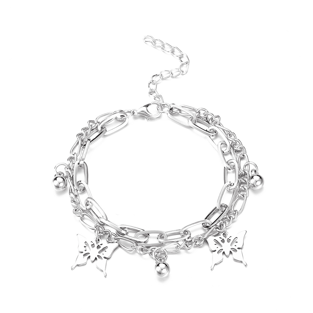 Women's Double-Layer Butterfly Beach Anklet - Stylish & Elegant Accessory - Image 14