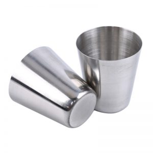 Durable 30 Ml Stainless Steel Insulated Outdoor Carry Tass-Free PU Leather Cup Cover