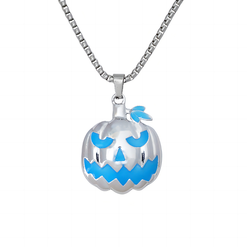 Luminous Halloween Ghost Festival Necklace - Glowing Pumpkin Pendant & Ghost Face Accessory, Perfect Fashion Jewelry Gift - Image 6