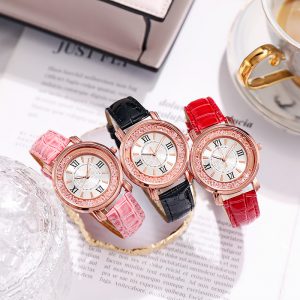 Quicksand Beads Women's Quartz Watch with Stylish Belt Design