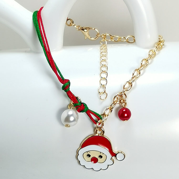 Festive Christmas Snowman Santa Claus Tree Snowflake Elk Bracelet - Charming Holiday Gift for Women, Perfect for New Year Fashion - Image 2
