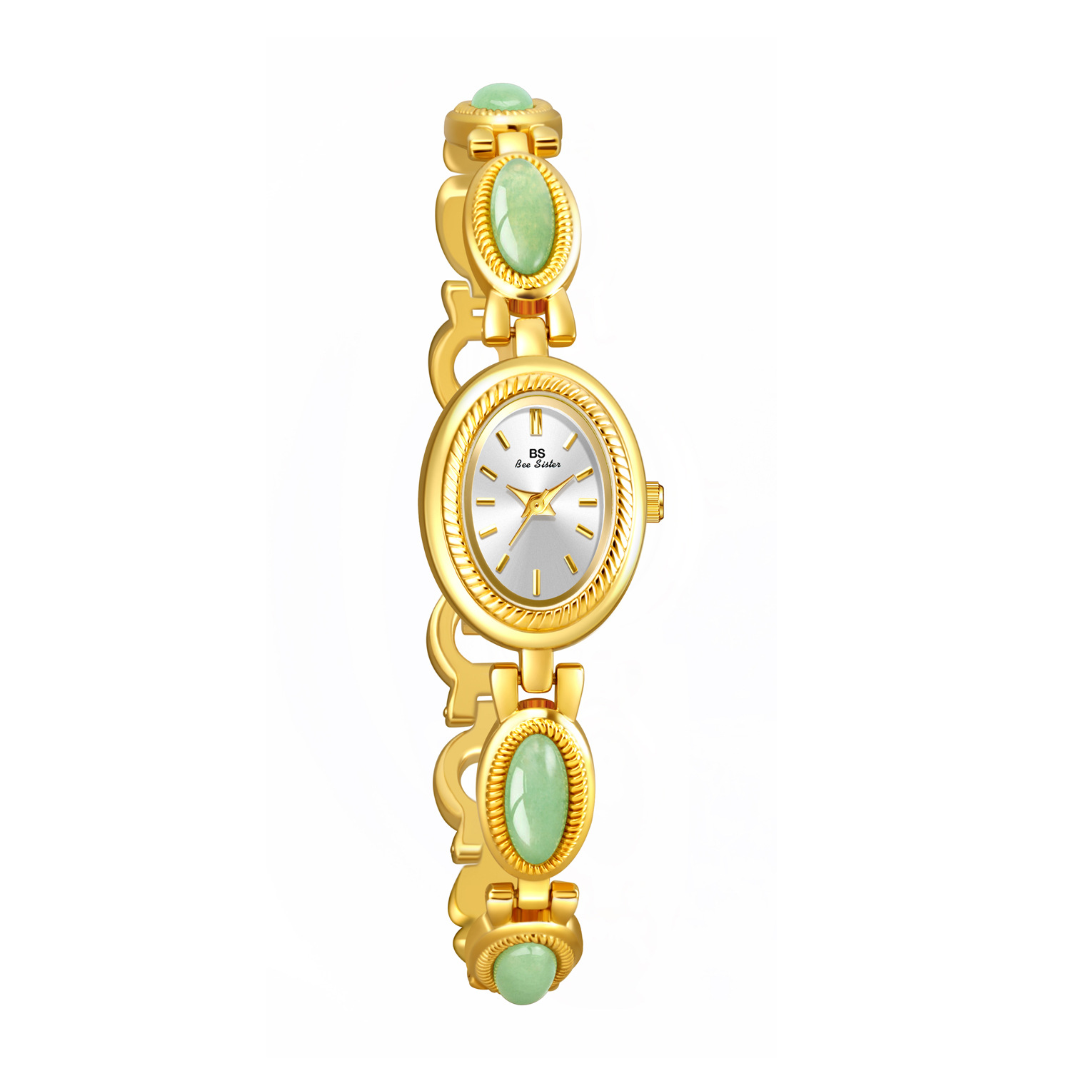 Luxury Women's Watch: Ladies' Waterproof Bracelet with Retro Hetian Jade & Dongling Stone - Perfect Gift!