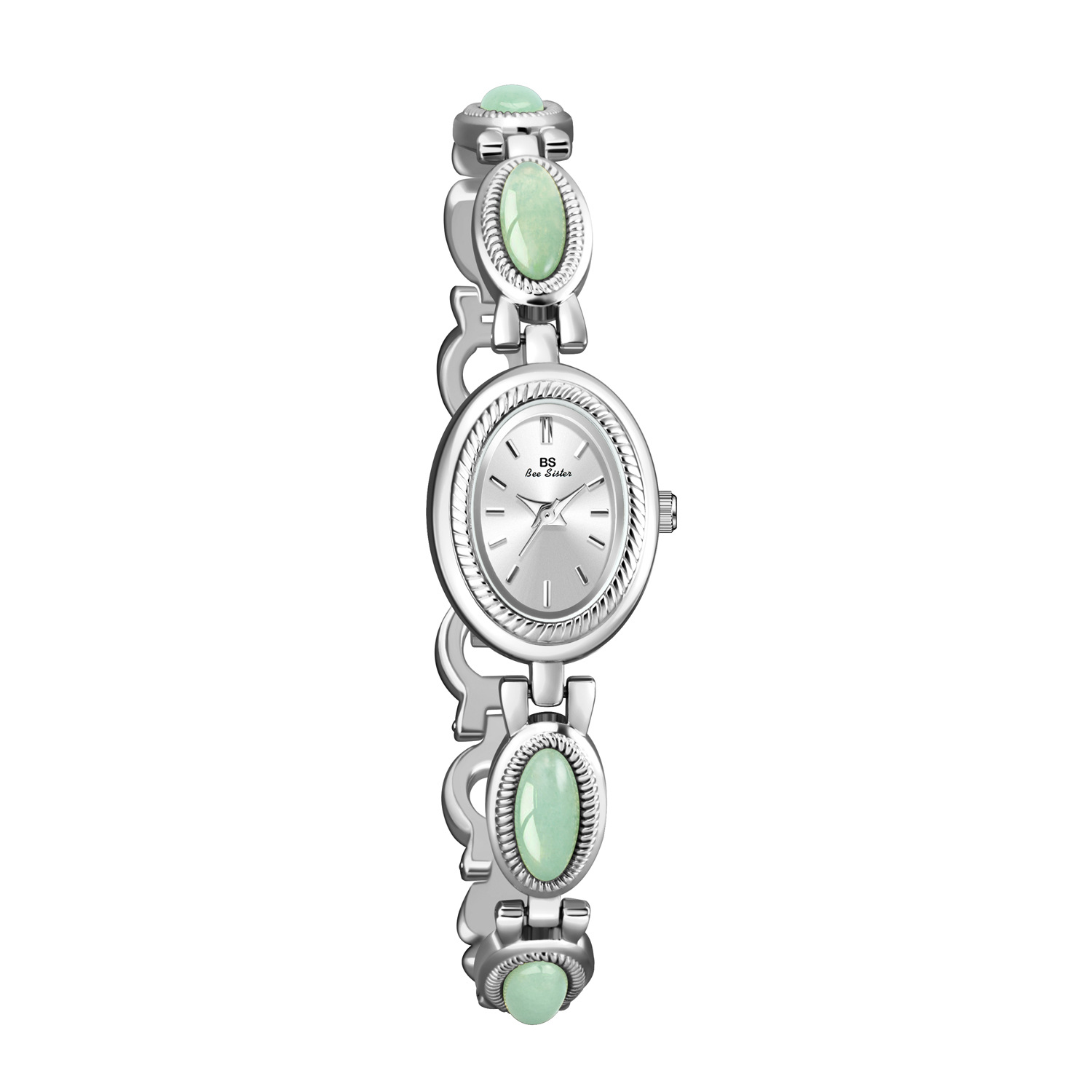 Luxury Women's Watch: Ladies' Waterproof Bracelet with Retro Hetian Jade & Dongling Stone - Perfect Gift! - Image 9