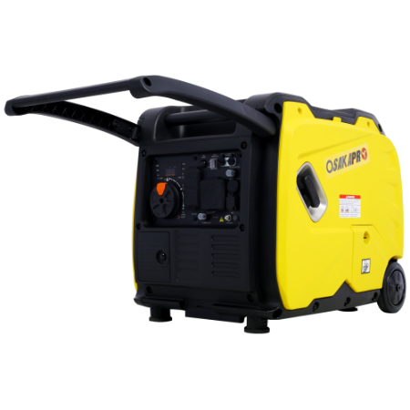 Super Quiet 4500W Inverter Generator - Portable Electric Start, Foldable Handle & Wheels, 212cc 4-Stroke CARB EPA Compliant