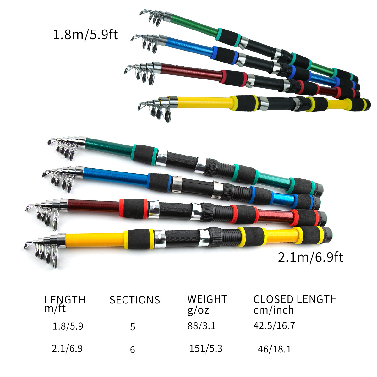 Children's Telescopic Lure Fishing Rod - 18M Short Section Glass Steel Snakehead Pack - Image 15