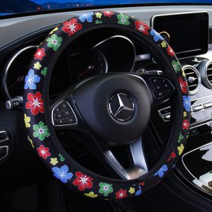 Beetle Printed Cloth Series Steering Wheel Cover for Cars - Stylish & Durable