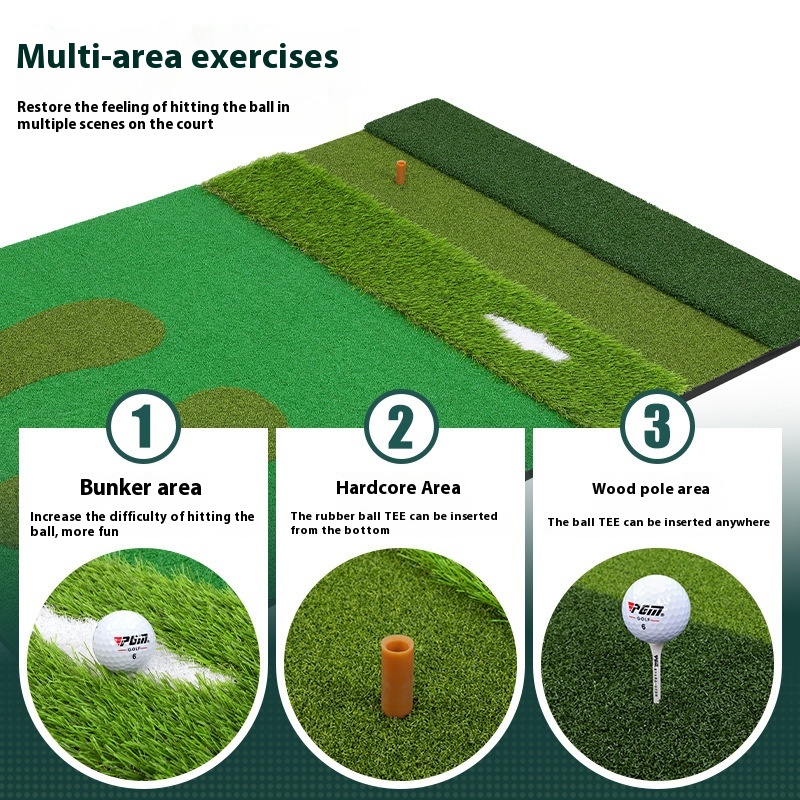 PGM Indoor Golf Practice Ball Mat - Multifunctional Training Pad for All Skills - Image 5