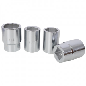 21PCS 3/4" DRIVE SOCKET SET, 6-POINT SAE Sizes in Red Blow Mold Case