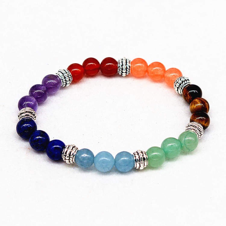 Colorful Chakra Energy Yoga Bracelet Made with Natural Stone - Image 13