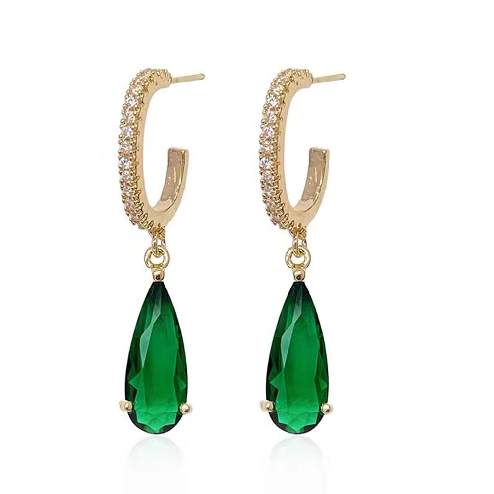 Stunning Emerald Horse Eye Zircon Earrings Pendant for Women - Elegant Jewelry - Image 5