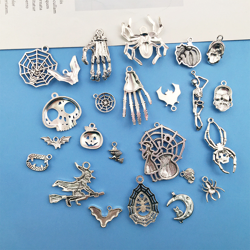 Halloween Accessories: Pumpkin, Skull, Bat, and Hand Claw Ornaments for Spooky Decor - Image 29