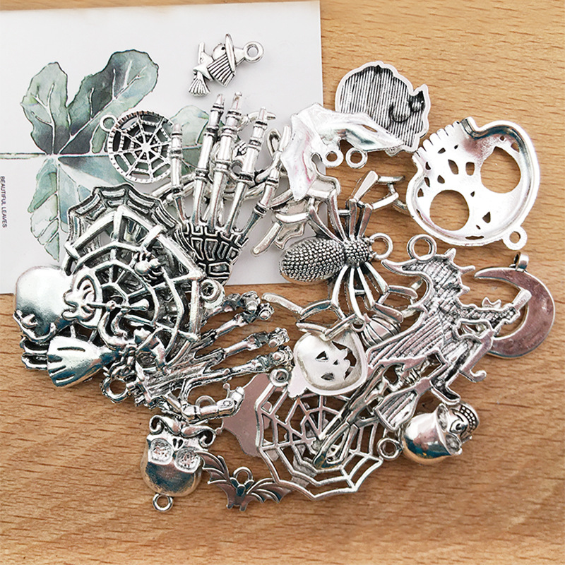 Halloween Accessories: Pumpkin, Skull, Bat, and Hand Claw Ornaments for Spooky Decor - Image 30