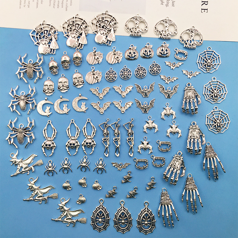 Halloween Accessories: Pumpkin, Skull, Bat, and Hand Claw Ornaments for Spooky Decor - Image 31