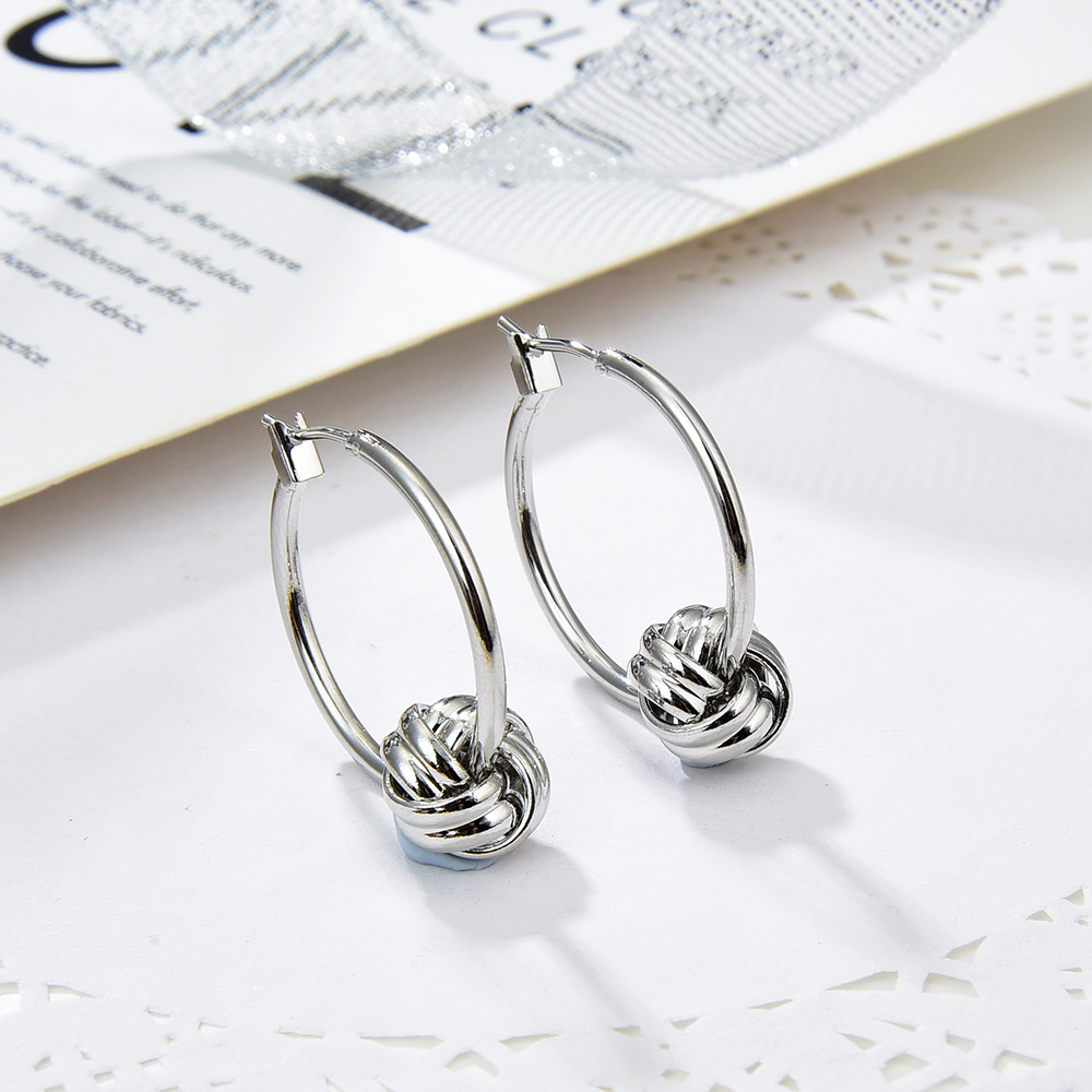 Stylish Ball Earrings for Women - Simple Square Threaded Accessory - Image 7