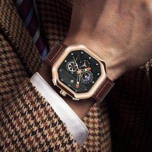 Men's Premium Sense Square Stylish Business Watch for Professionals