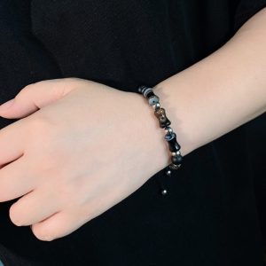 Men's High-Rise Retro Agate Bamboo Bracelet - Stylish & Unique Accessory