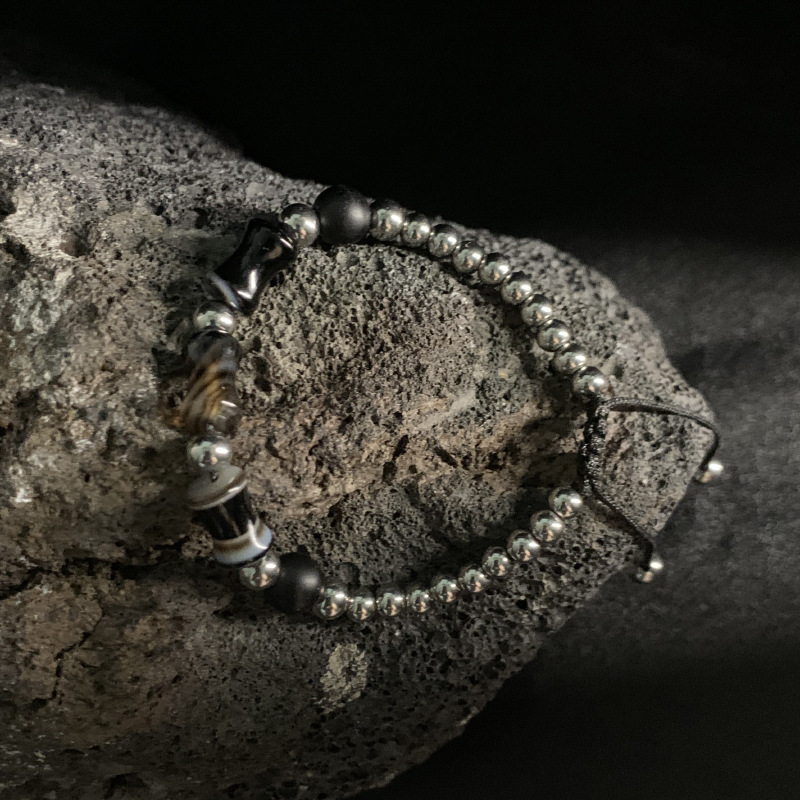 Men's High-Rise Retro Agate Bamboo Bracelet - Stylish & Unique Accessory - Image 3