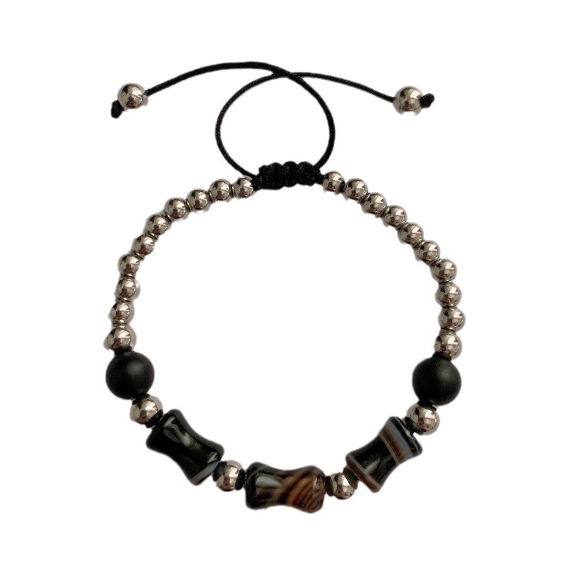 Men's High-Rise Retro Agate Bamboo Bracelet - Stylish & Unique Accessory - Image 5
