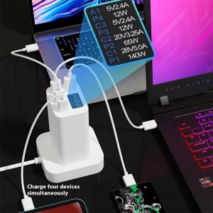 Sleek and Compact Fast Charge Charger with Color Screen Digital Display