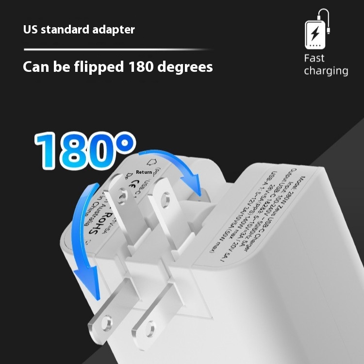 Sleek and Compact Fast Charge Charger with Color Screen Digital Display - Image 3