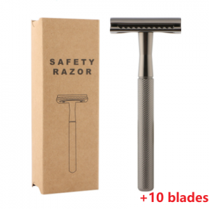 Classic Metal Men's Razor - Vintage Manual Shaving Gift for Him