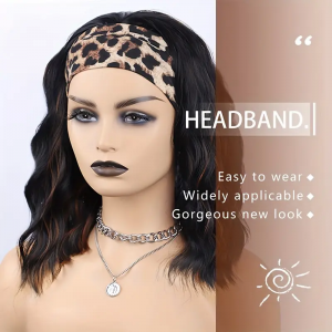 Trendy Water Wave Hairband - Non-toxic, Heat-resistant Synthetic Wig Cap, Elastic No Glue Design for All Occasions
