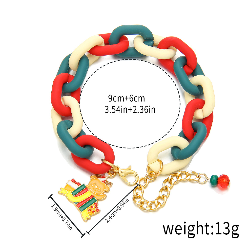 Stylish Christmas Metal Chain Bracelet for Men & Women - Santa Claus, Christmas Tree, Snowflake, Snowman Pearl Bangles - Perfect New Year Gifts - Image 30