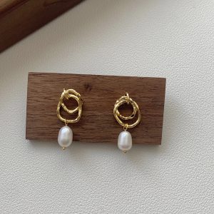 S925 Sterling Silver Double Layer Circle Earrings - Elegant Ear Studs