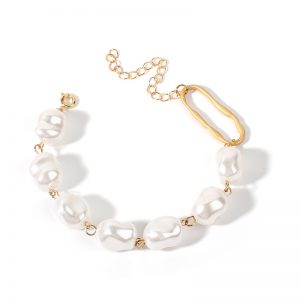 Baroque Irregular Pearl Bracelet - Unique Elegant Jewelry Accessory