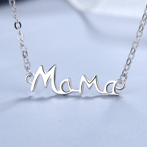 S925 Sterling Silver English Letter MaMa Necklace - Perfect Mother's Day Gift for Stylish Moms