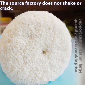 8-inch Thick Pure Polishing Wheel for Car Paint - Double-Sided Wool Ball for Mirror Finish