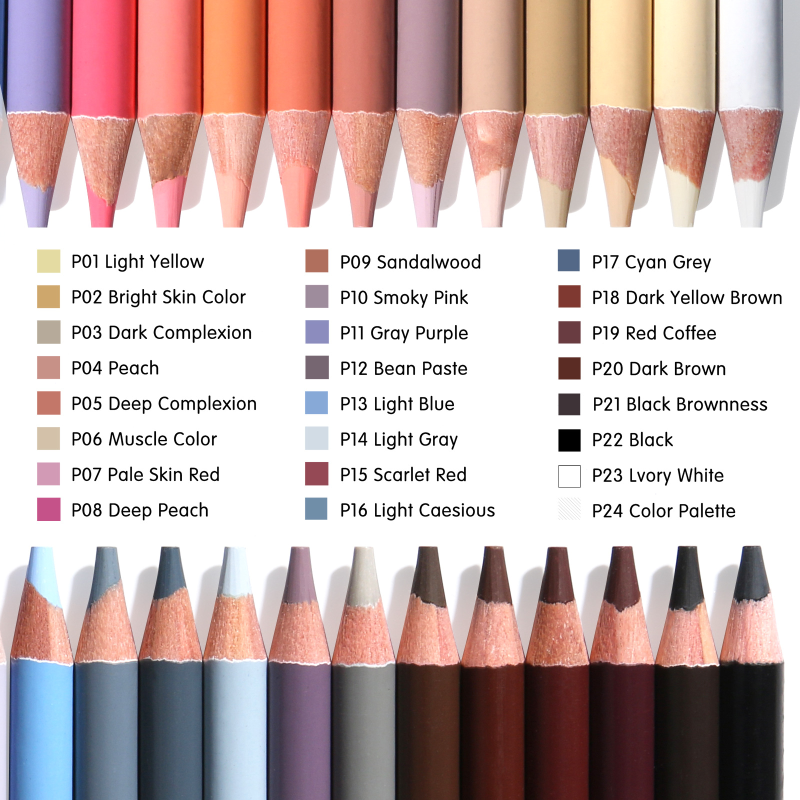 24-Color Skin Tone Painting Pens for Hand-Painted Portraits | Oily Art Supplies - Image 6