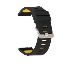 Stylish Two-Color Smart Watch Silicone Band - Fits 20mm & 22mm Models