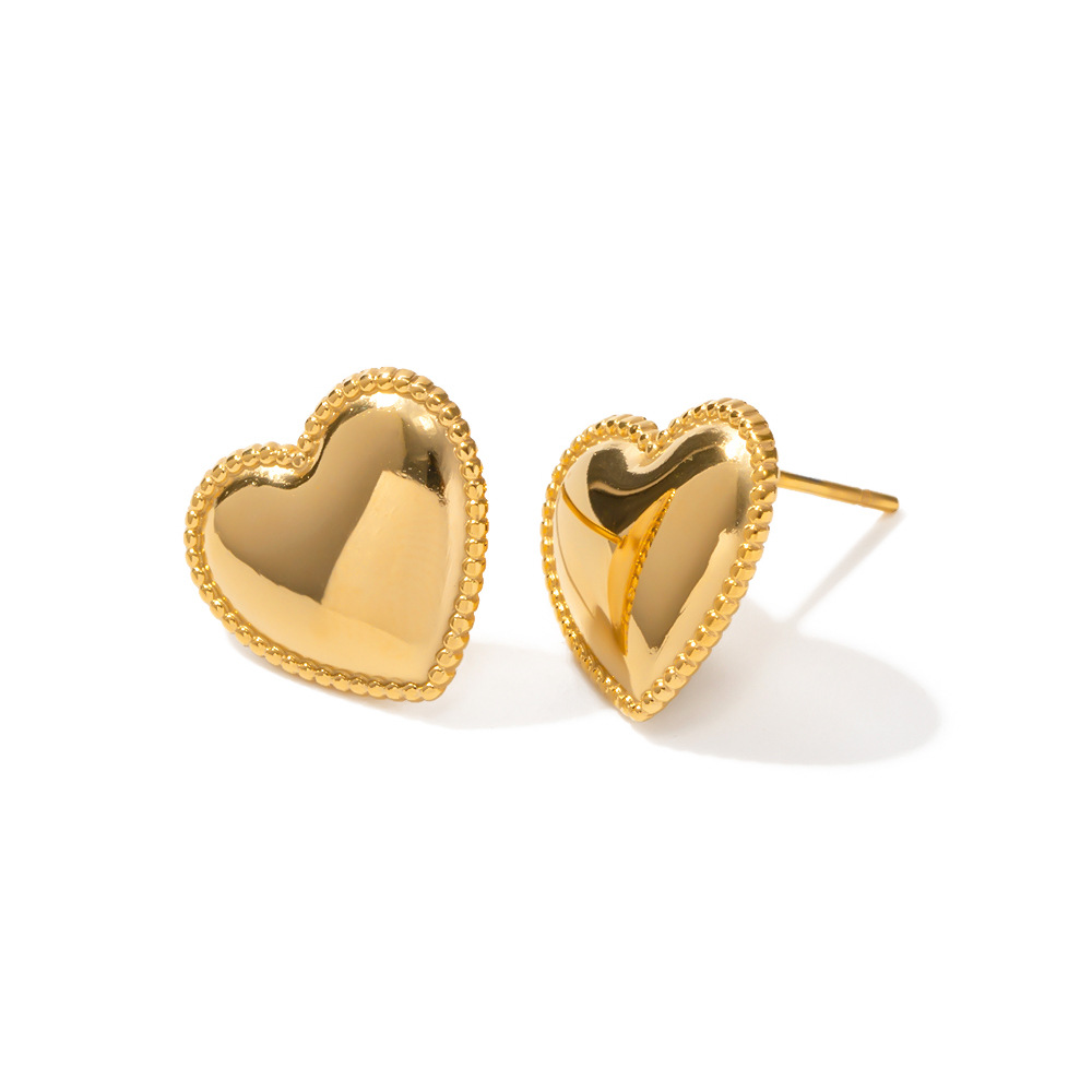 Stunning Ruth Heart Gold Earrings - Elegant Jewelry for Every Occasion - Image 8