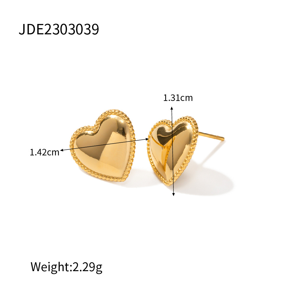 Stunning Ruth Heart Gold Earrings - Elegant Jewelry for Every Occasion - Image 9