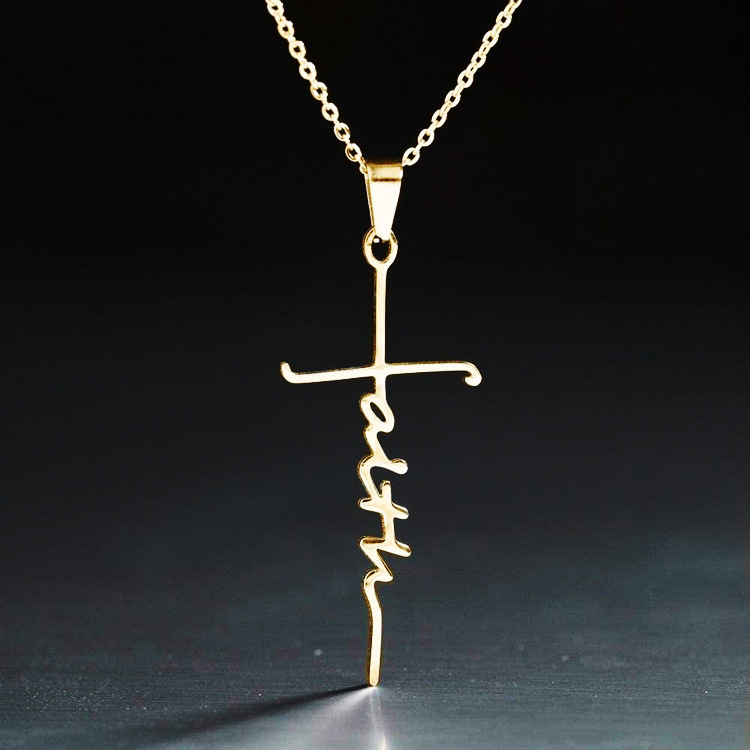 Stainless Steel Faith Necklace - Meaningful Gift for Believers - Image 3