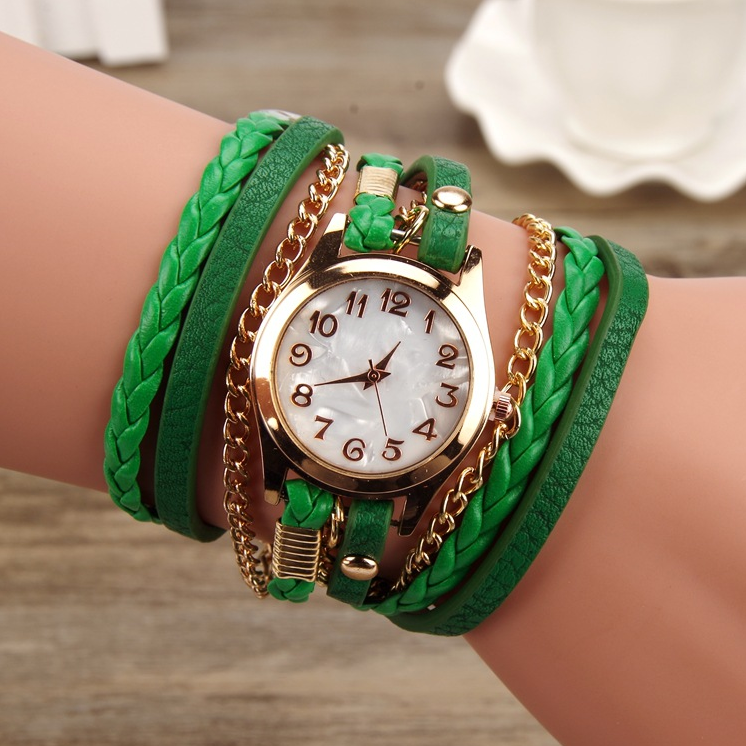 Stylish PU Leather Winding Bracelet Watch - Unique Rope Table Design - Image 13