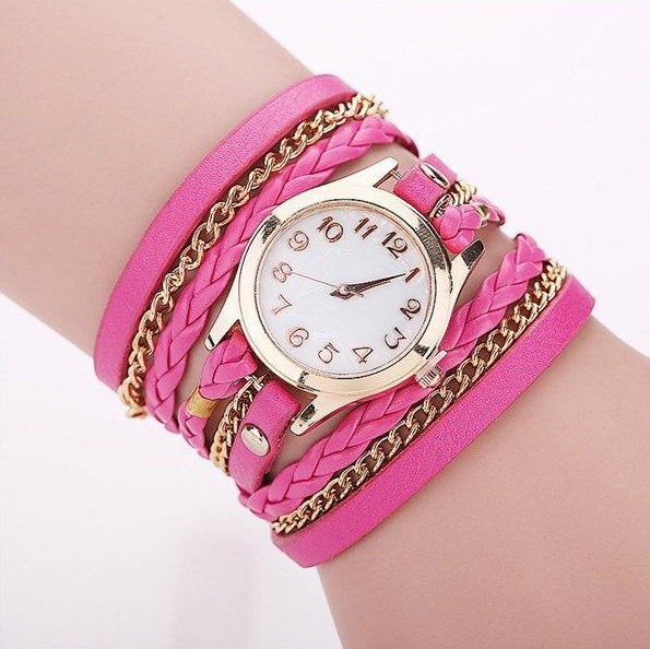 Stylish PU Leather Winding Bracelet Watch - Unique Rope Table Design - Image 15