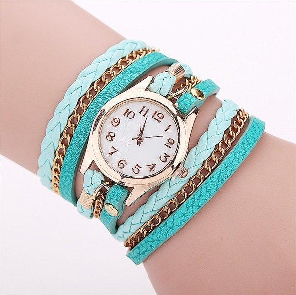 Stylish PU Leather Winding Bracelet Watch - Unique Rope Table Design - Image 17