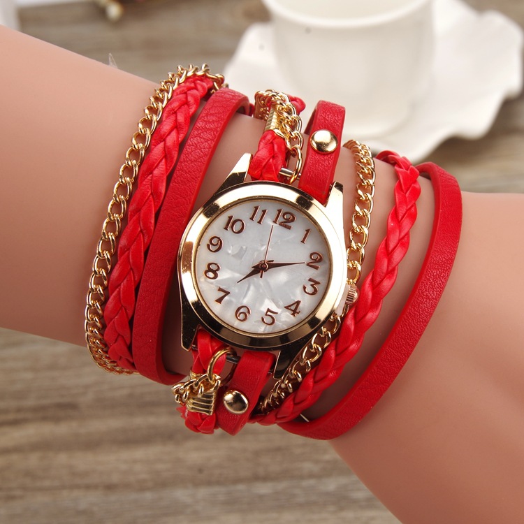 Stylish PU Leather Winding Bracelet Watch - Unique Rope Table Design - Image 20