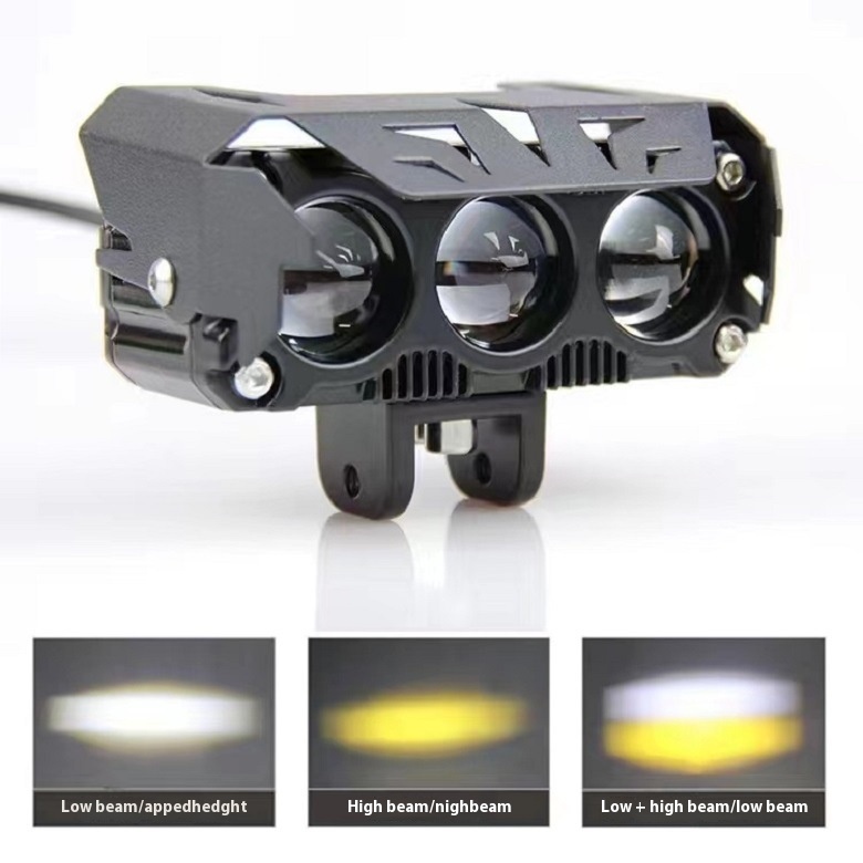 Two-Color Lens Headlight for Motorcycles - Bright and Stylish Lighting - Image 8