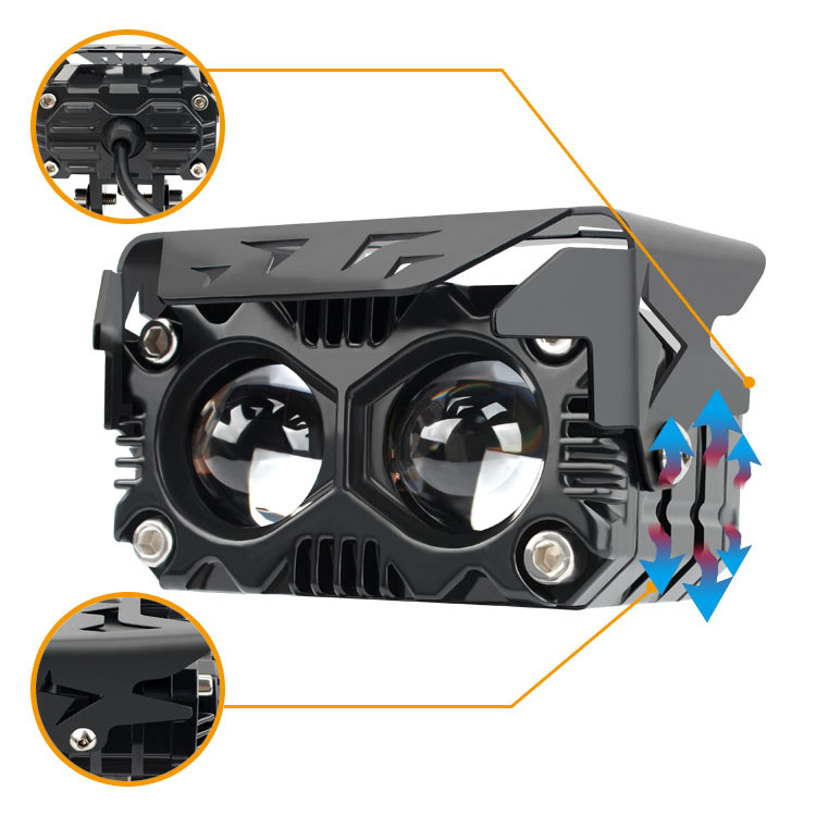 Two-Color Lens Headlight for Motorcycles - Bright and Stylish Lighting - Image 15