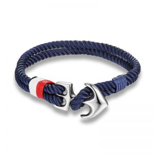 Premium Nautical Anchor Bracelets for Men - Paracord Survival Rope Chain with Metal Sport Hooks