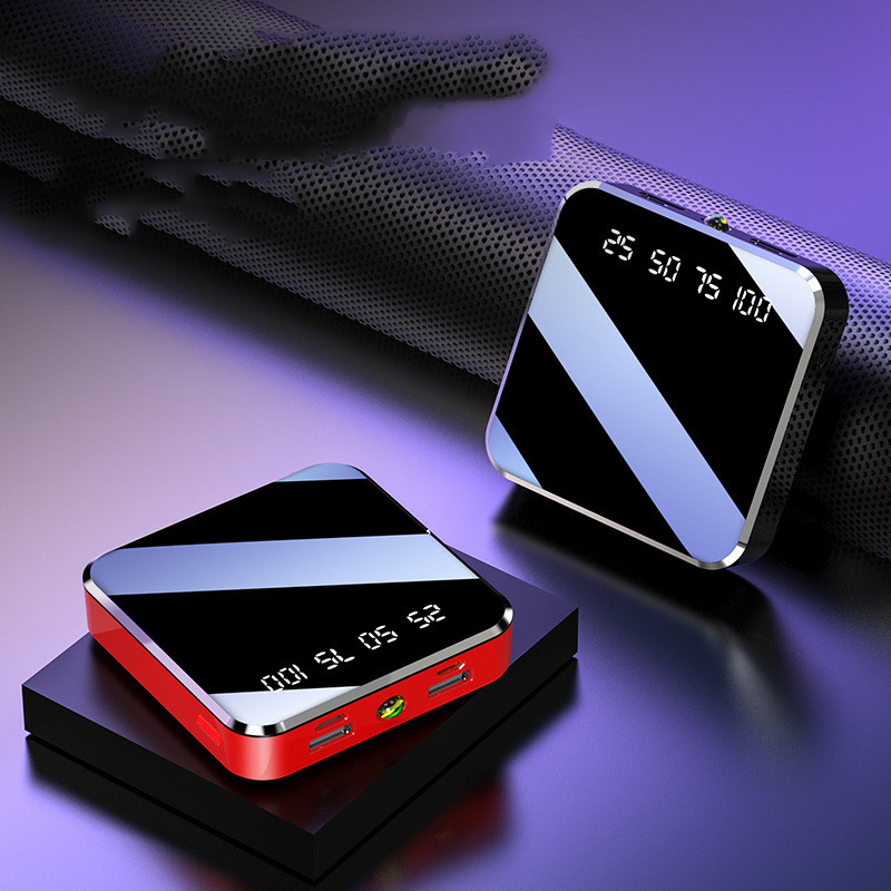 Mini Compact Full Mirror Power Bank - Stylish and Portable Charging Solution - Image 2