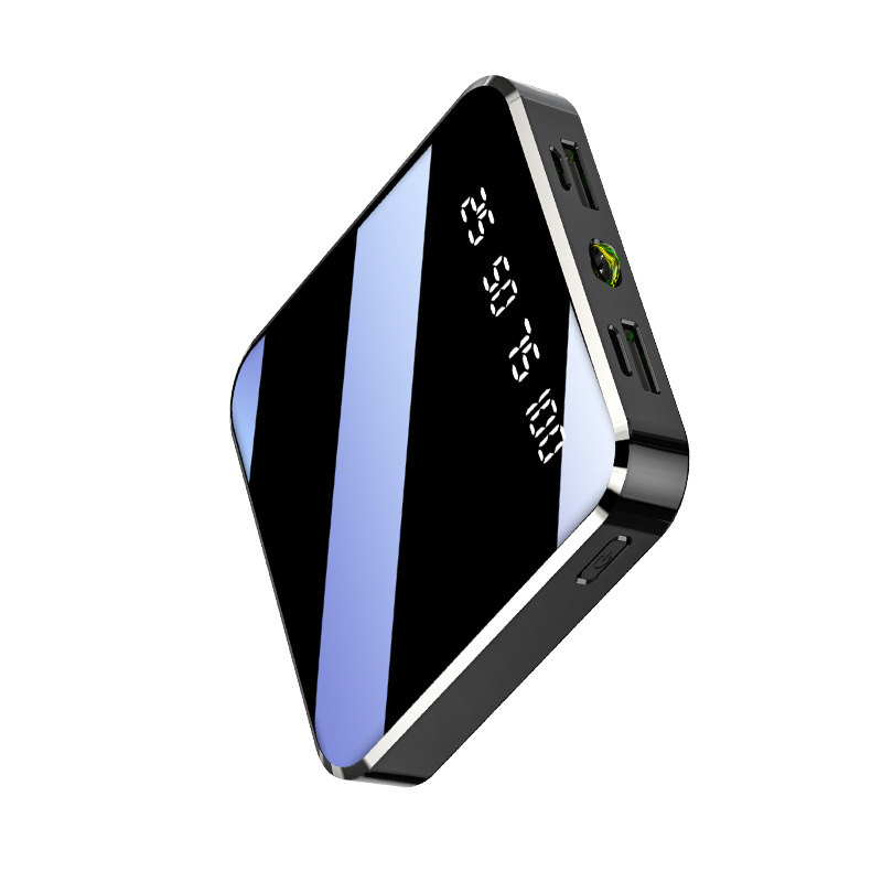 Mini Compact Full Mirror Power Bank - Stylish and Portable Charging Solution - Image 3