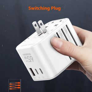 Gallium Nitride PD65W Fast Charging Head - International Travel Plug Adapter