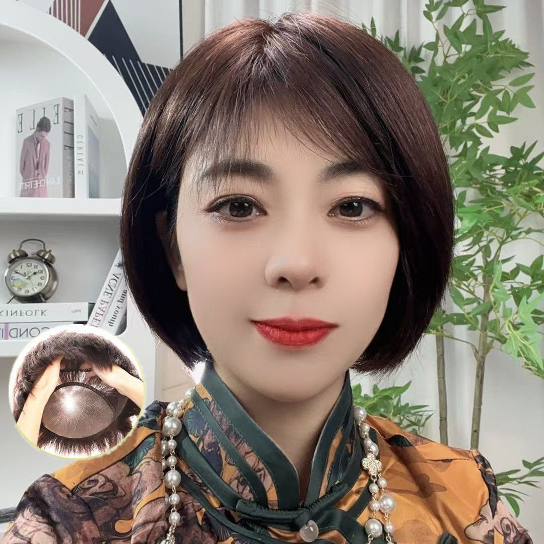 Stylish Hair Cover for Middle-Aged and Elderly Individuals with Thin Hair