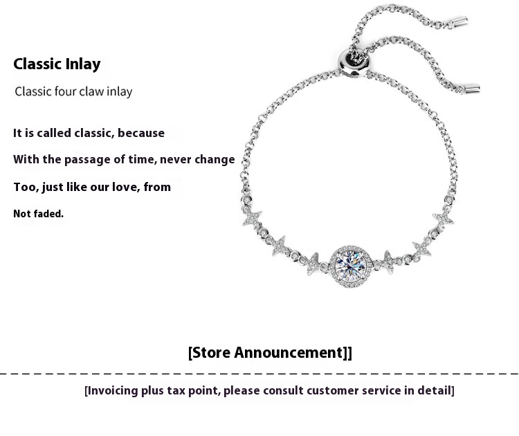 S925 Sterling Silver Starry Sky Diamond Bracelet - Simple Round Bag Design - Image 17