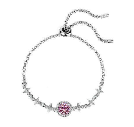 S925 Sterling Silver Starry Sky Diamond Bracelet - Simple Round Bag Design - Image 24