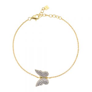 S925 Sterling Silver Bee and Butterfly Charm Bracelet - Stylish & Unique